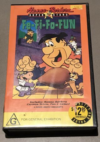 Fe - Fi - Fo - Fun The Flintstones Hanna - Barbera Very Rare Vhs Video