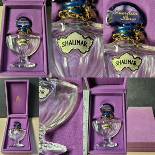 Rare Vintage Guerlain Shalimar Perfume Bottle Box Made In France Paris