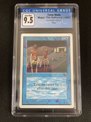 Time Walk - Unlimited Edition - Cgc Graded 9.  5 - Magic The Gathering Mtg