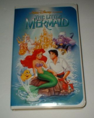 Rare 1990 Disney’s The Little Mermaid Vhs Black Diamond Edition Banned Cover
