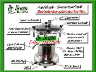 Dr.  Green Filter Machine.  Very Rare.  Stainless Steel Centrifuge.  Bubble Hash.