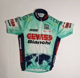 Gewiss Bianchi Santini M Rare Retro Vintage Team Cycling Jersey Made In Italy