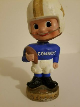 Rare Toes Up 1962 Nodder Nfl Dallas Cowboys Bobblehead