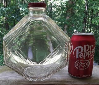 White House Vinegar Stop Sign 1/2 Gallon Octagon Bottle Jug A Rare Item