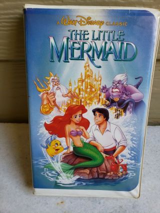 Rare 1990 Disney’s The Little Mermaid Vhs Black Diamond Edition Banned Cover