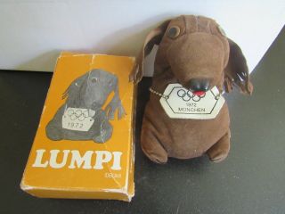 Lumpi - 1st Mascot Before Waldi At The 1972 Munich Olympics W/ Box - Very Rare