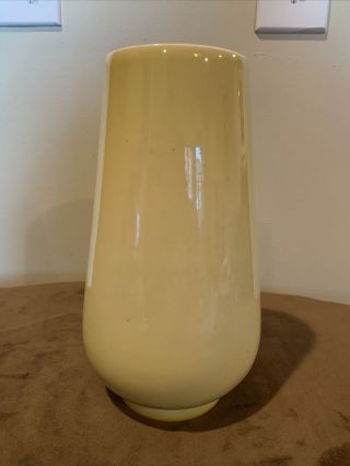 Vintage Mcm Tac Trenton Art Potteries Vase Yellow,  Rare Shape