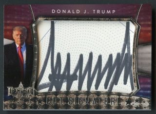 2020 Decision Cut Signature Silver Foil Donald J.  Trump Auto Rare Version