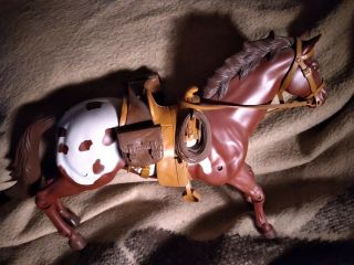 Rare Ready Gang Johnny West Horse Appaloosa Marx With Saddle And Reigns