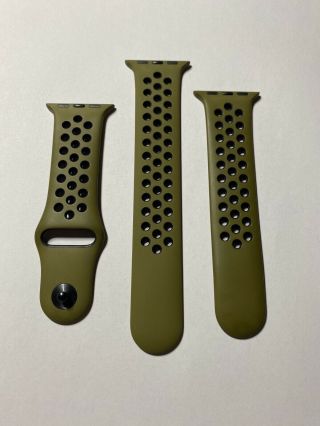 Nike Apple Watch Sport Band - Olive Flak / Black - 38mm/40mm - Rare