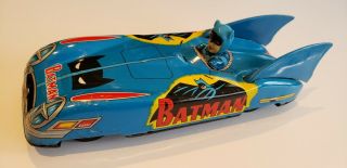 Aoshin Batman Batmobile Tin Toy 1966 Vintage Rare From Japan
