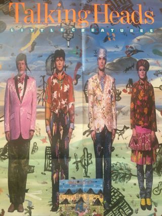 Talking Heads Little Creatures Howard Finster Art Poster Rare Promo 1985