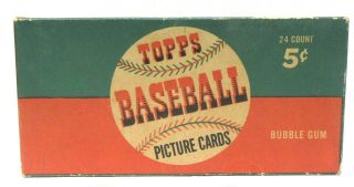 Rare 1954 Topps Baseball Cards 5 Cent Empty Counter Display Box