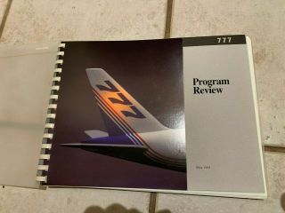 Boeing 777 Program Review Introductory Book Like Vintage 1995 Rare