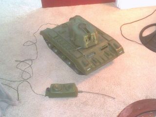 Vtg Rare 1960s Deluxe Reading Tiger Joe Army Tank W/remote -.