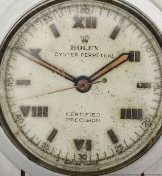 Rare Rolex Bubbleback Certified Precision 2940 Steel Orig Dial Mens Watch 2
