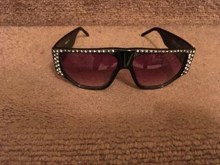Owner For Rare Vintage Emmanuelle Khahn Paris Black Sunglasses 3030