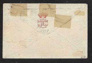 PAPAL STATES ITALY TO SWEDEN RARE MULTICOLOURED COVER 1868 CERTIFICATE CV$40,  000 2
