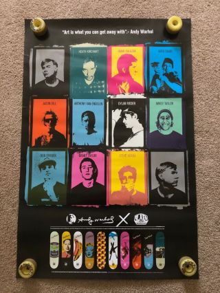 Alien Workshop Andy Warhol Series Poster Rare Limited Jason Dill Dylan Rieder