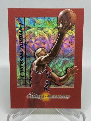Michael Jordan 1997 - 98 Fleer Thrill Seekers Insert Card 7 Rare Bulls Hof Sp