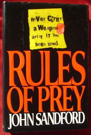 The Rules Of Prey By John Sandford (1989,  Hardcover) - 1st - 1st - Rare -