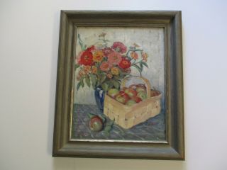Antique Emilie M Gross Oil Painting Exhibited American Impressionist Floral Rare