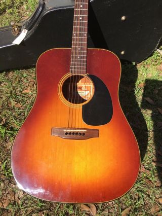 1970 Gibson J - 45 Deluxe Acoustic Guitar Rare Vintage Sunburst Finish