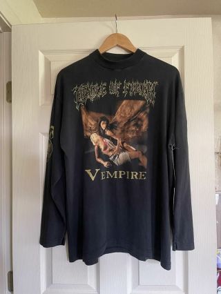 Authentic Insanely Rare 1996 Cradle Of Filth ‎vempire Dopest Fade Longsleeve