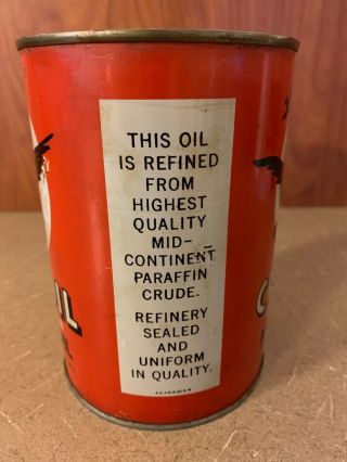 Rare 1940 ' s 1Qt Crozoil Motor Oil Can / Fort Worth,  Texas - NR 4