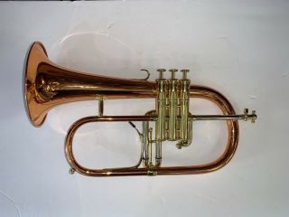 Kanstul Flugelhorn 1525 " B " Rare Copper Bell - 24380 (cjl040046)