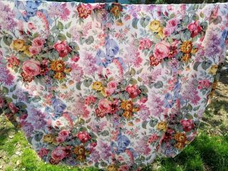 Vintage Ralph Lauren Allison Queen Fitted Sheet And 2 Pillowcases Rare Floral