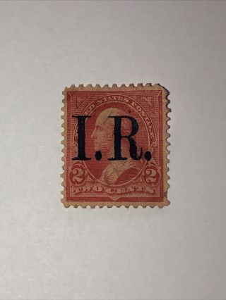 George Washington 2 Cent Red Stamp Very Rare I.  R.  Postmark