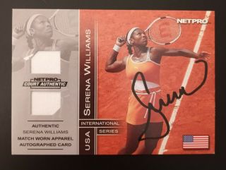 2003 Netpro Serena Williams Rare Autograph Rookie Rpa /100 Flaw
