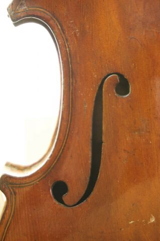 Rare Old Violin For Repair/restoration 1 Piece Back Ebony Crown Neck Graft