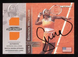 2003 Netpro Serena Williams Rare Autograph Auto Rookie Rpa /100