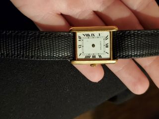 Vintage Tank 18k Gold Cartier Tank Watch From The 1980 