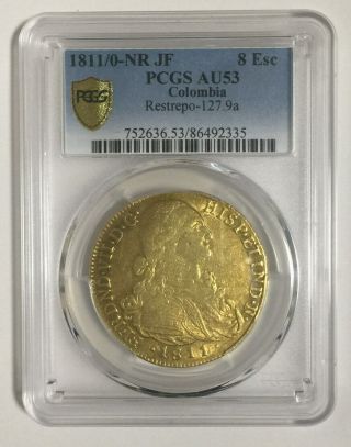 Colombia 1811 Ferdnd Vii 8 Escudos Pcgs Gold Coin,  Rare