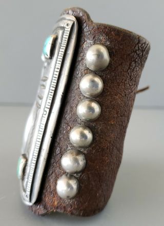 Rare JOCK FAVOUR Dragonfly Ketoh Turquoise Silver Leather Bracelet 2