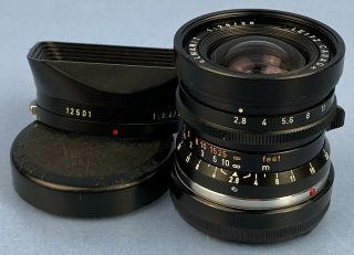 Leica 28mm Elmarit F2.  8 1st & 2nd Version Rare M 11801 Transitional Lens,  12501