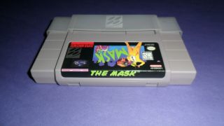 The Mask Nintendo Snes Authentic Cart Only Rare Game Htf