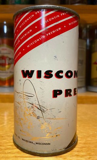 Wisconsin Premium Flat Top Beer Can (block Lettered) - Usbc 146 - 25 - Rare