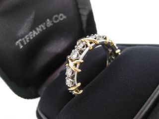 Tiffany & Co.  Jean Schlumberger 18 Stone Diamond Ring 18k Gold Size 9 Rare