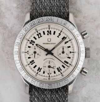 Vintage Universal Geneve Aero - Compax Chronograph Wristwatch 890101/01 Rare Nr