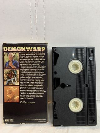 Demonwarp VHS Vidmark Entertainment Video RARE HTF OOP Horror Mystery Sci - Fi 3