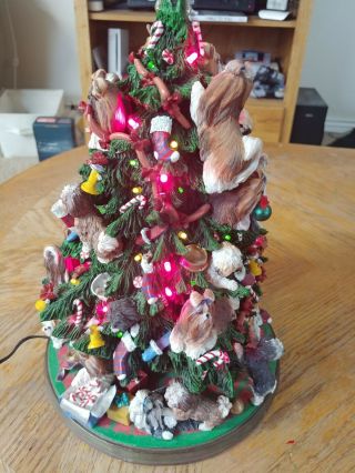 Danbury Shih Tzu Dog Light Up Christmas Tree (retired) - Rare Collectable