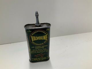 Vintage Very Rare Valvoline Pennsylvania Household Oil Lead Top 1920 - 50s