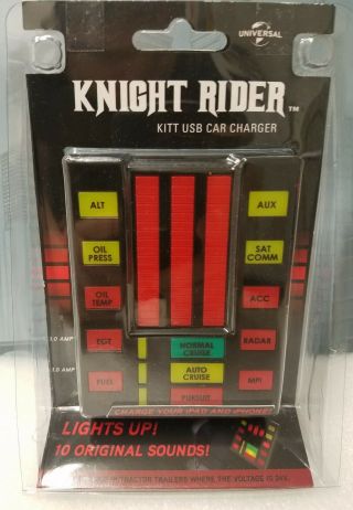 Rare Think Geek Knight Rider Kitt Usb Talking Car Charger Universal