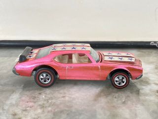 Rare Hot Wheels Redline 1971 Olds 442 rare intense Hot Pink stunner Minty 2