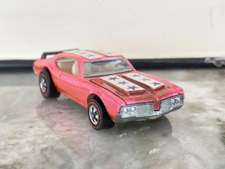 Rare Hot Wheels Redline 1971 Olds 442 rare intense Hot Pink stunner Minty 3