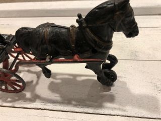 1890 ' s CAST IRON HORSE DRAWN Street Sweeper By WILKINS TOY COMPANY Very Rare. 3